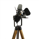 Axyaa Tripod Wooden Floor Lamp with Adjustable Height and Lampshade