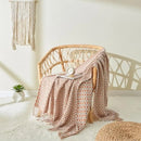 Axyaa Vintage Tassel Knit Blanket - Soft Cozy Sofa Throw Bed Cover