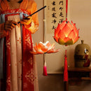 Axyaa Lotus Lantern Hand Held Glowing Light - Festive Chinese Decoration