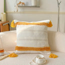 Axyaa Light Luxury Woven Cloth Tassel Throw Pillow - Heavy Craftsmanship