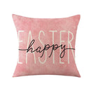Axyaa Easter Bunny Eggs Pillowcase - 45x45cm Linen Sofa Cushion Cover