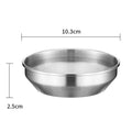 Axyaa 304 Stainless Steel Seasoning Dish Set - Round Golden Barbecue Saucer Plates