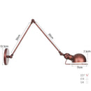 Axyaa Nostalgic Double Arm Wall Lamp for Rustic Decor