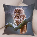Axyaa Wild Owl Cushion Cover: Decorative Sofa Pillowcase for Home and Children's Room