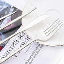 Axyaa Gold Cutlery Set: 4Pcs Stainless Steel Flatware Knives Forks Spoons Teaspoons