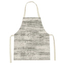 Axyaa Blue Wave Kitchen Apron: Yellow Striped Wood Texture, Adult & Kids Bib