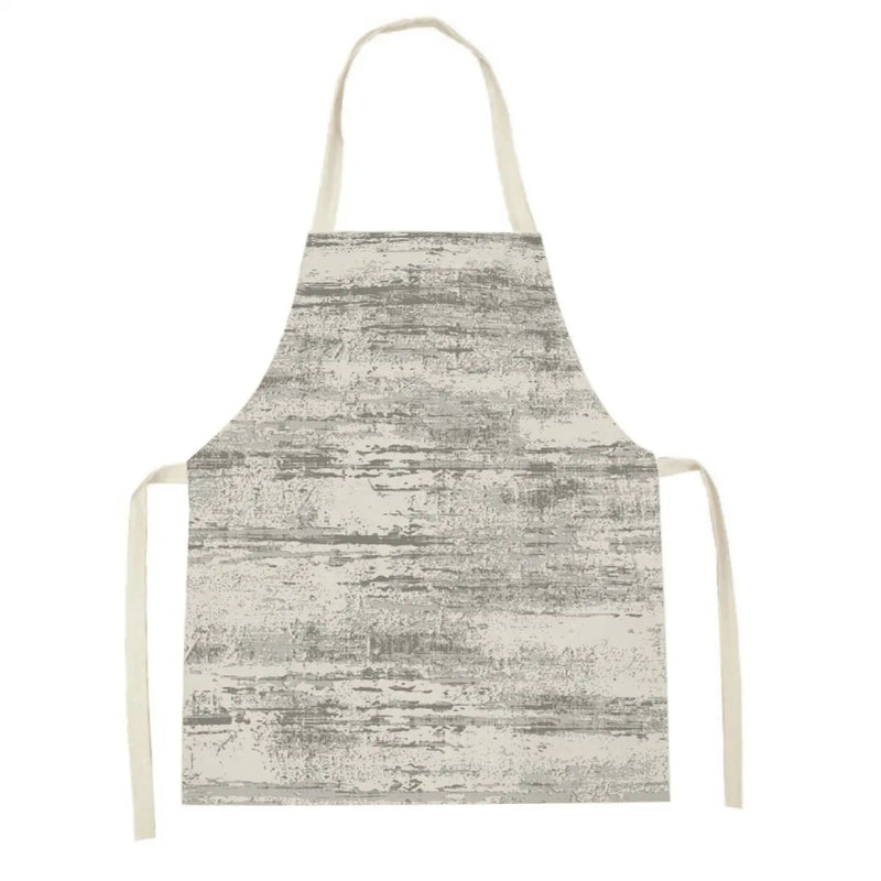 Axyaa Blue Wave Kitchen Apron: Yellow Striped Wood Texture, Adult & Kids Bib
