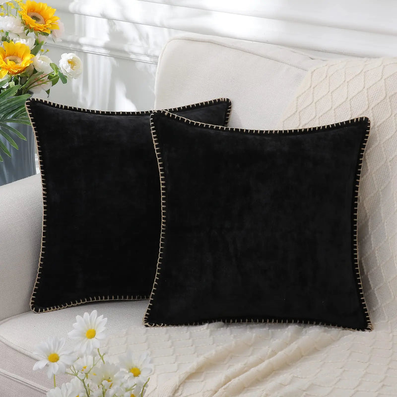 Axyaa Chenille Cushion Cover: Cozy Sofa Bed Decor Pillowcase, 45x45 & 50x50cm
