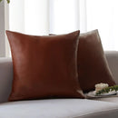 Axyaa PU Leather Cushion Cover 45x45 Nordic Style Sofa Throw Pillow Home Decor