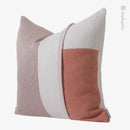 Axyaa Pink Texture-Stitch Flannel Sofa Pillow for Living Room, Bedroom, or Restaurant
