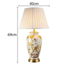 Axyaa Ceramic Desk Lamp: Luxury Classical Table Light for Bedroom, Living Room & Home Décor