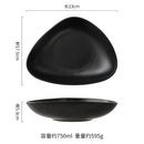 Axyaa Circular Triangle Ceramic Bowl Set for Molecular Cuisine, Salad, Dessert, and Soup