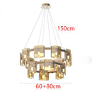 Axyaa Modern LED Pendant Light Chandeliers for Living Room Indoor Lighting