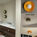 Axyaa Italy Glass Wall Lamp White/Green/Orange for Living Room Bedroom Corridor