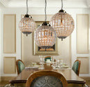 Axyaa Crystal LED Chandelier - Elegant Round Design for Home Lighting Fixtures
