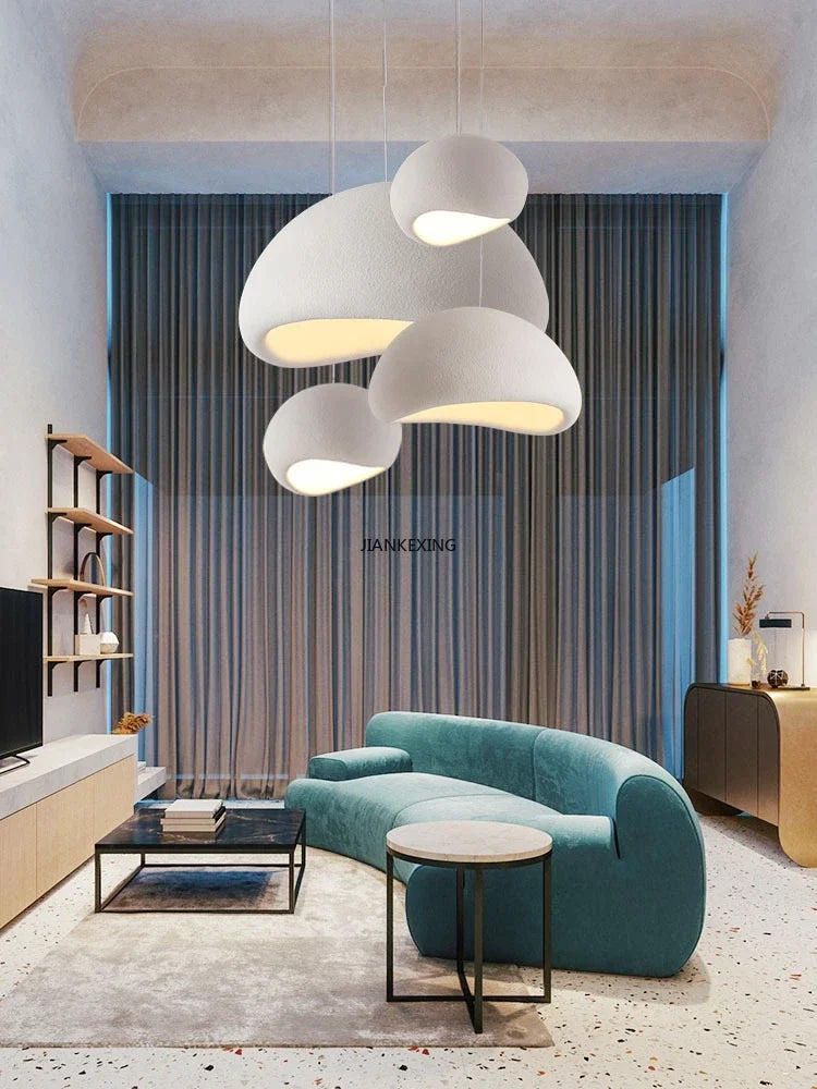 Axyaa Wabi Sabi LED Chandelier: Modern Handmade Japan Style Suspension Light