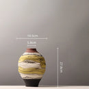 Axyaa Geometric Ceramic Vase | Colorful Graffiti Porcelain Flower Pot