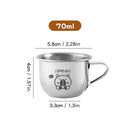 Axyaa Stainless Steel Capybara Mini Mug with Handle - Durable & Cute Drinking Cup