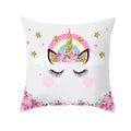 Axyaa Purple Unicorn Rainbow Sunrise Pillowcase for Home Decor
