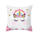Axyaa Purple Unicorn Rainbow Sunrise Pillowcase for Home Decor