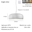 Axyaa Round Ceiling Light: Nordic Minimalist Chandelier for Living Room, Bedroom, Dining Room, Study