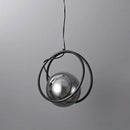 Axyaa Minimalist Smoke Grey Glass Pendant Light