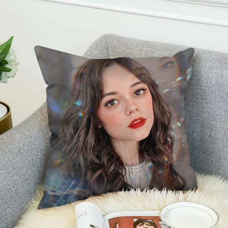 Jenna Ortega Body Pillow Cover 40x40 - Axyaa Decorative Cushion Case