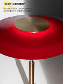 Axyaa DORA Red/Gray Glass Table Lamp LED Touch Art Decor for Living Room