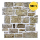 Axyaa 3D Faux Stone Peel and Stick Wall Panels - Decorative Self-adhesive Wall Tiles