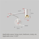 Axyaa Adjustable LED Wall Lamp with Touch Sensor Switch for Bedside Reading