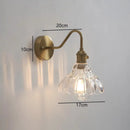 Axyaa Brass Glass LED Wall Lamp for Home Decor Lighting