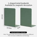 Axyaa White Metal Book Ends: Stylish Book Dividers for Shelves, Home Office