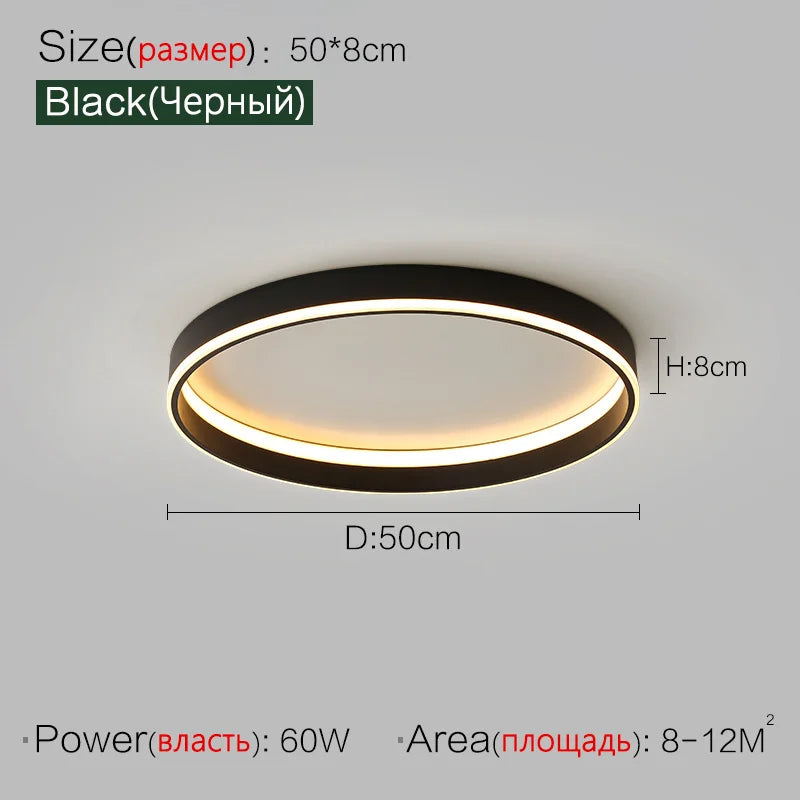 Axyaa Bedroom Ceiling Lamp LED Modern Minimalist Nordic Master Bedroom Lighting
