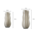 Axyaa Wavy Glass Vase - Home Decor Flower Arrangement Hydroponics Terrarium