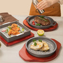 Axya Maifan Slate BBQ & Seafood Stone Plate Set