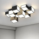 Axyaa Square Chandeliers: Modern Home Indoor Ceiling Lights for Living, Bedroom, Dining Room