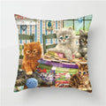 Axyaa Animals Polyester Cushion Cover for Home Sofa Decor - Farm Life Views Pillowcase