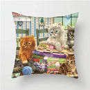Axyaa Animals Polyester Cushion Cover for Home Sofa Decor - Farm Life Views Pillowcase