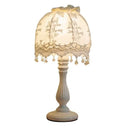 Axyaa Lace Fabric Table Lamp: Korean Style LED Light for Home Wedding Decor