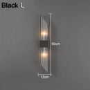Axyaa Black Crystal Minimalist Wall Lamp Luxury Lighting