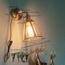 Axyaa Brass Glass LED Wall Light - Vintage Bathroom Vanity Lamp