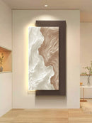 Axyaa Abstract Black White LED Mural Entrance Wall Lamp