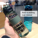 Axyaa 500ml Sports Water Bottle with Tea Filter - Portable, Leak-proof, Transparent Cup
