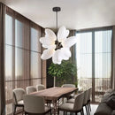 Axyaa Nordic Milk Glass Grape Chandelier: Smart LED Curve Lamp for Living & Dining Room