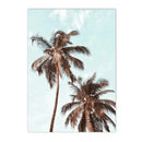 Nordic Beach Surfing Coconut Tree Poster Art Print Modern Home Decor by Axyaa