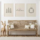 Axyaa Minimalist Christmas Tree Canvas Print for Modern Living Room Decor
