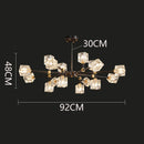 Axyaa Crystal Chandelier - Luxury Living Room & Dining Room Ceiling Light