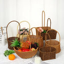 Axyaa Imitation Rattan Storage Baskets: Multi-Purpose Organizer for Home, Kitchen, and Picnic