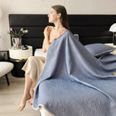 Axyaa Embroidered Summer Quilt: Lightweight Cooling Bedspread Duvet for Comfort and Style