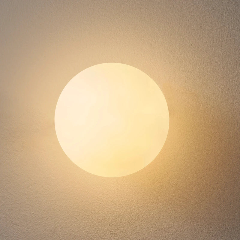 Axyaa White Mushroom Head Wall Lamp with G9 LED Glass Bulb for Various Spaces